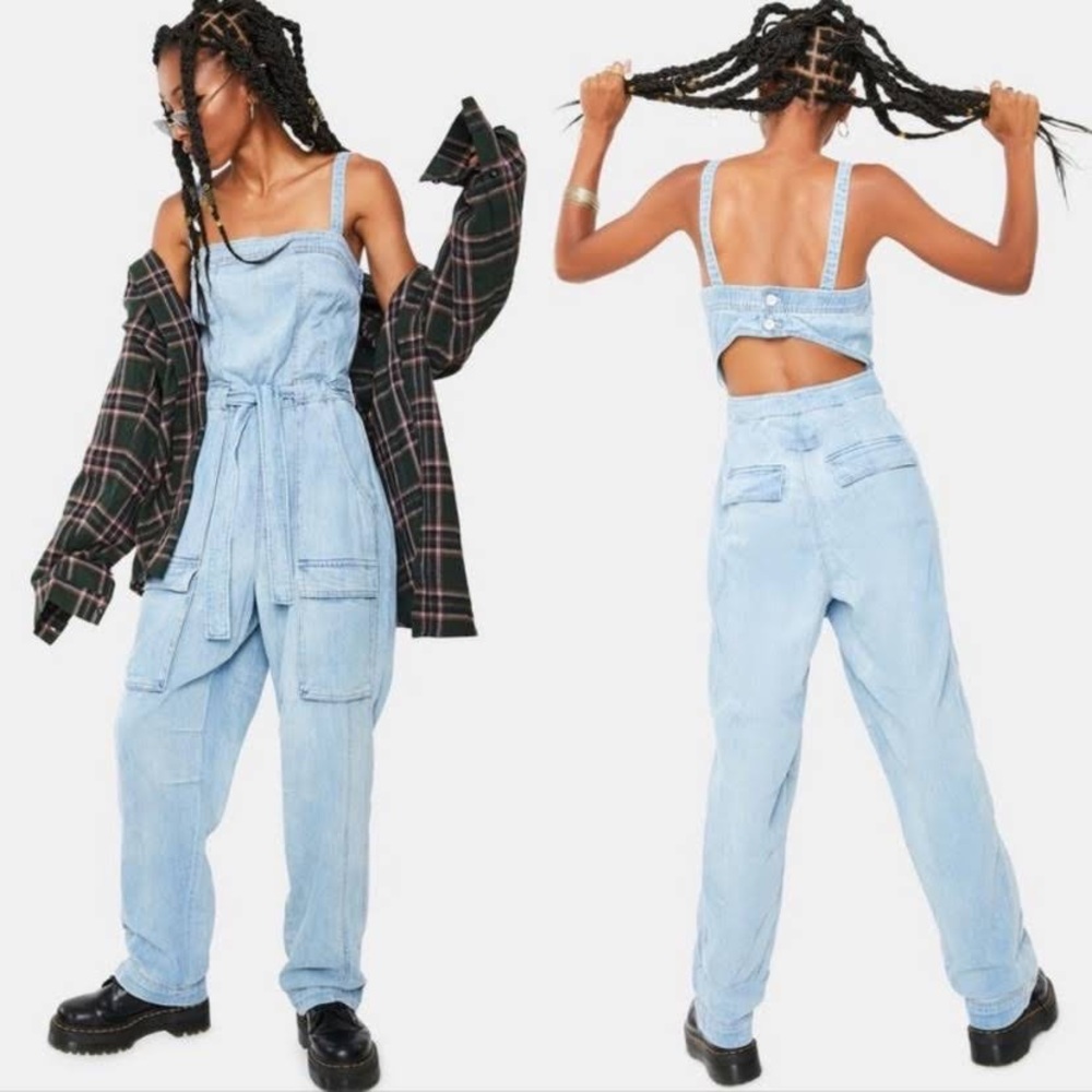 Light Blue Denim Jumpsuit